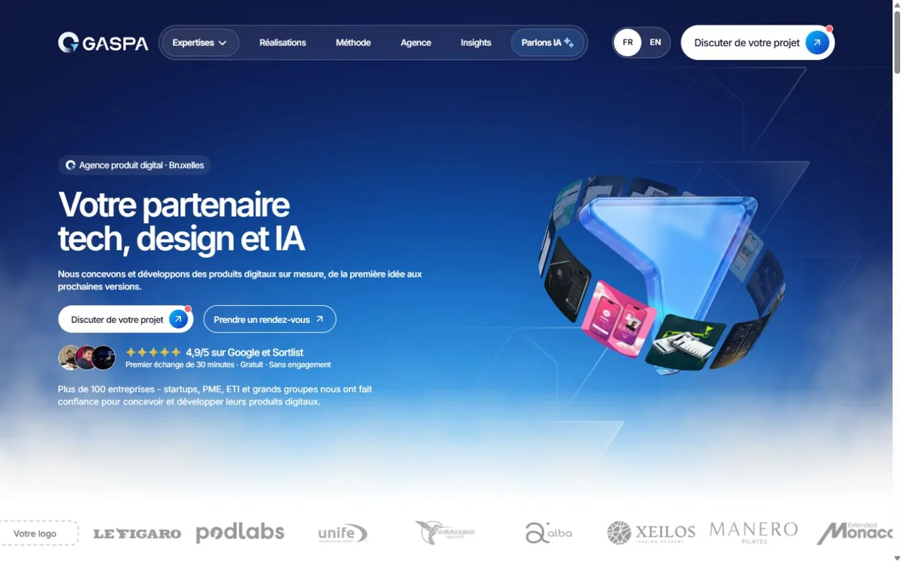 Website screenshot of Gaspa Agency