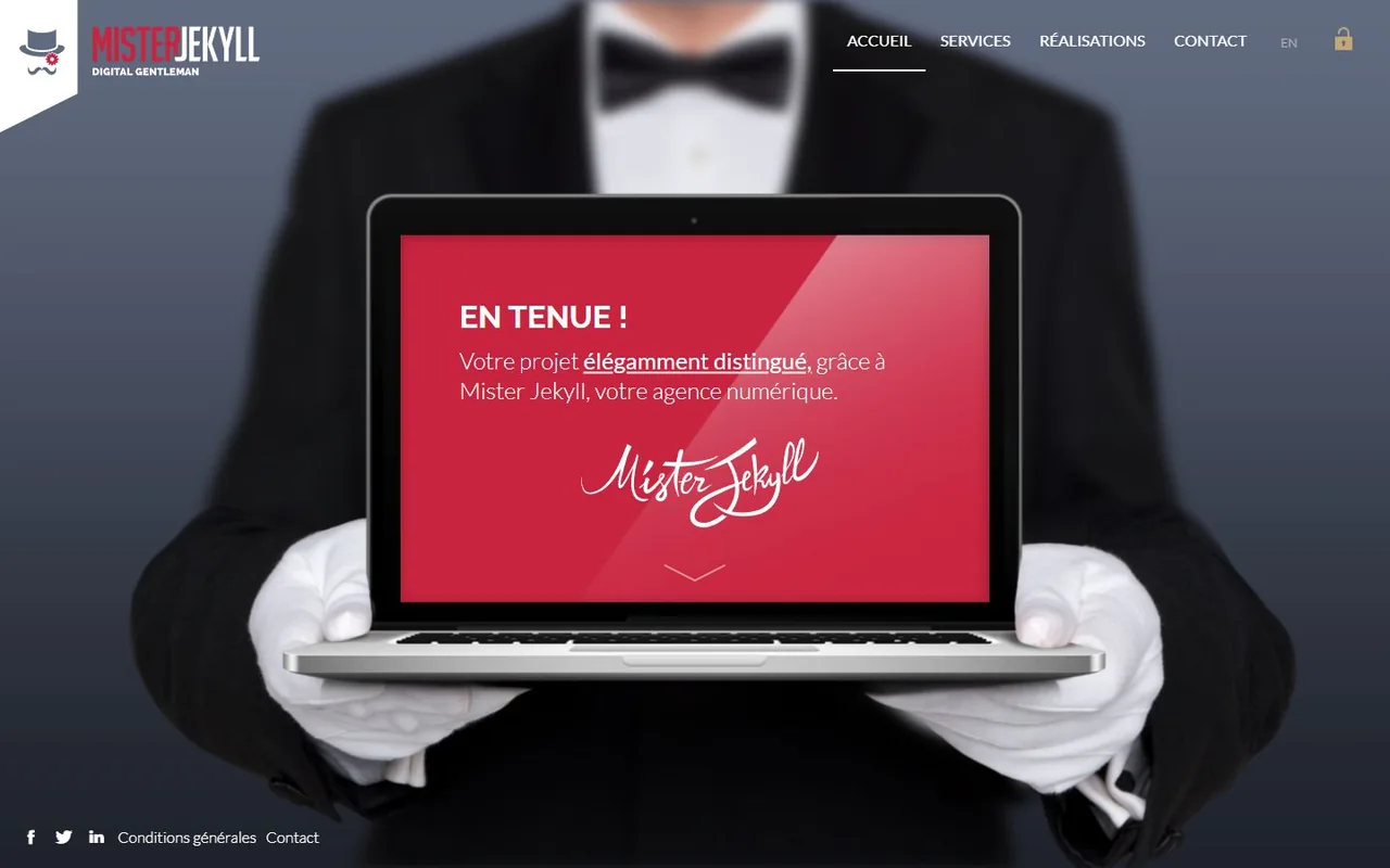 Website screenshot of Mister Jekyll